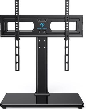 PERLESMITH Universal TV Stand Table Top TV Base for 32 to 60,65 inch LCD LED OLED 4K Flat Screen TVs-Height Adjustable TV Mount Stand with Tempered Glass Base,VESA 400x400mm,Holds up to 88lbs,PSTVS15