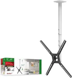 Barkan TV Ceiling Mount, 29-65 inch Full Motion - 3 Movement Flat/Curved Screen Bracket, Holds up to 88 lbs, Telescopic Height Adjustment, Lifetime Limited Warranty, Fits LED OLED LCD