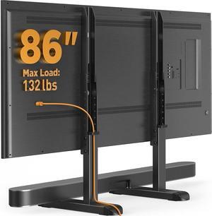 Perlegear TV Stand Steel TV Legs for Most 3782 Inch Flat or Curved TVs up to 110 lbs, Height Adjustable TV Feet Suitable for Soundbar, Universal Tabletop TV Stand Base Max VESA 800 x 500mm, PGTVS20