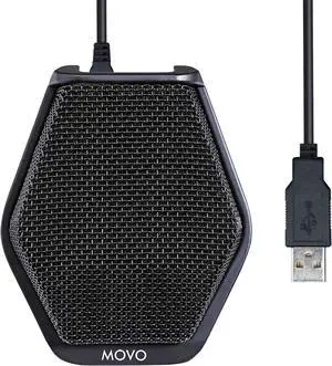 Movo MC1000 Conference USB Microphone for Computer Desktop and Laptop with 180° / 20' Long Pick up Range Compatible with Windows and Mac for Dictation, Recording, YouTube, Conference Call, Skype