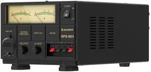 Universal Compact Bench Power Supply- 50 Amp Regulated Home Lab Benchtop AC-to-DC Converter 13.8 Volt/9-15Volt, Cooling Fan, Screw Type Terminals - Jesverty SPS-50II