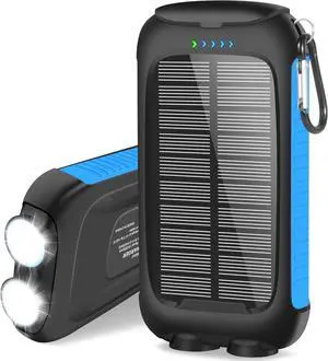 Solar Power Bank -38800mAh Waterproof Portable Solar Phone Charger with LED Flashlight/Fast Charge USB C External Backup Battery Pack for All Cell Phones & Electronic Devices