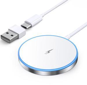 Magnetic Wireless Charger 15W Fast Charging Apple Mag-Safe Charger for iPhone 15/14/13/12 Pro/Max/Plus/Mini and AirPods 3/2/Pro 2/Pro Portable Magnet Charger Pad with Dual Charging Ports
