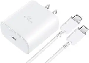 45W USB C Super Fast Charger Type C Samsung Charger Fast Charging Samsung Fast Charger for Galaxy S25/S25+/S24/S23/S22/S21/Plus/Ultra/FE,A16/A15/A56/A55,Note 20/10,Z Fold,Z Flip,iPhone 17/16/15 Series