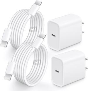 USB C Chargers for iPhone 16 15 Charger Fast Charger, 20W Type C Fast Charging with 6 FT Type-C to Type C Charger Cord Compatible with i Phone 16/16 Plus/16 Pro Max/i Phone 15 Pro Max/15 Plus