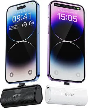 5000mAh 2 Packs Portable Phone Charger iPhone with Built-in Cable, MFi Certified Portable Power Bank External Battery Pack Charger Compatible with iPhone 14/13/12/11/XR/8 Plus Pro Max Series