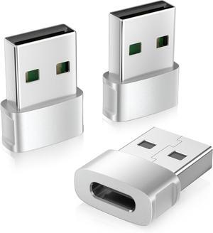 Basesailor iPhone 16 16e 15 Pro Max Car Charger Adapter 3Pack,USB to USB C Converter Type-C Female to A Male for New iPhone 14 Plus,Apple Watch 10,Airpods 4,iPad 11 Mini 7 Air 6,Samsung Galaxy S25 A54