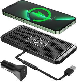 Wireless car Charger Charging pad 15w Non Slip FastCharger for car Wireless Phone Charger for Android for iPhone 11/12/13/14/15/16 Pro Max Xs,Samsung Galaxy S20, S10+ Note 9LG