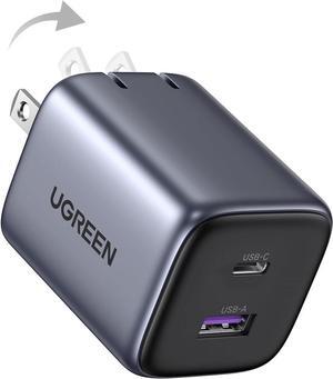 UGREEN 35W USB C Charger, Nexode 2-Ports GaN Foldable PPS Compact Fast Wall Charger Block for iPhone 16/15/14/13, Galaxy S25/S24/S23, Pixel 8 Pro/8/7, iPad, MacBook, Steam Deck