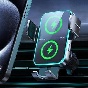 JOYROOM Wireless Car Charger MountDual Coil Car Phone Holder Charger for iPhone 16 Pro Max 15 14 13 12 11 Pro Max, Samsung Flip, Galaxy S24/S24/S22/21Ultra