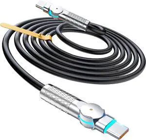 USB C to USB C Cable 10FT 240W,USBC to USBC Fast Charging Cable,Charger Cord Type C to Type C Chubby Cable for iPhone 16 15 Series,MacBook,iPad,Pixel,Samsung Galaxy and More-Black