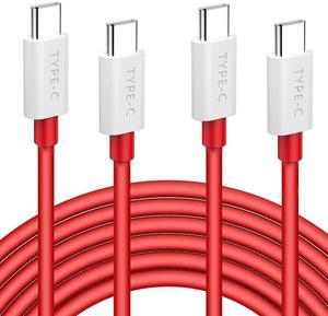 Jelanry 6.6ft 2-Pack USB C to USB C Cable for OnePlus 9 9Pro 8T 65W Warp Charge Cord Super Fast Charging Cable for Samsung Galaxy S25 Ultra S24 FE iPhone 16e 2025 MacBook Air/Pro, iPad Pro Air, Red
