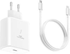45W Europe Super Fast Charger European Travel Plug Adapter for Samsung Galaxy S25 S24 S23 S22 S21 Ultra Plus iPhone MacBook iPad EU International Adaptor USB C Wall Charger PD PPS Italy Spain Euro