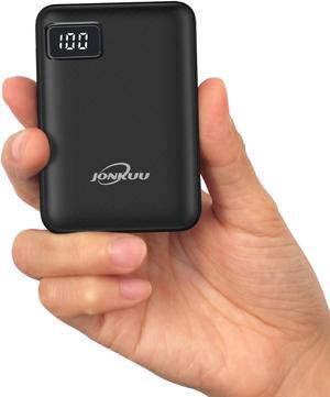 Small Power Bank 10000mAh Battery Packs for Heated Vest/Jacket 5V/2.4A Quick Charge USB C in & Out Portable Charger for iPhone 16 15 14 Android iPad Nintendo Switch Tablets ect.