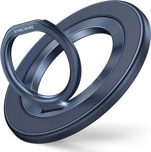 Syncwire Magnetic Phone Ring Holder for MagSafe, Magnetic Cell Phone Grip Ring Stand Finger Kickstand with Two-Sided Magnetic Compatible with iPhone 16 15 14 13 12 Pro Max