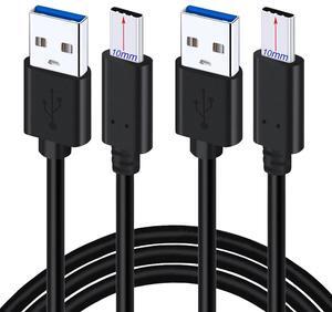 10mm Extended Tip USB-C to USB 3.0 Cable Compatible with iPhone 16 Pro Max 15 Plus,Galaxy S25 S24 S23,Pixel 9 8 Phones with Protective Case, Long Tip Type C Cable for Rugged Phone Tablet (2Pcs-1M)