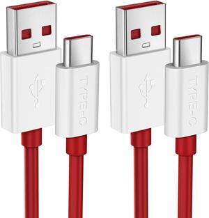 APETOO for SUPERVOOC USB-A to USB-C Cable for OnePlus 12/12R/11 5G/10 Pro 6FT, 2-Pack A to C Warp Charge Dash Charger Cable 65W Super Fast Charging Cord for OnePlus Nord 4/3/CE/2, 8 Pro 7 Pro