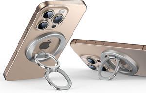 ESR Magnetic Phone Ring Holder, Compatible with MagSafe Ring Holder, Magnetic Phone Grip with Adjustable Stand, Compatible with MagSafe Phone Grip, for iPhone 16/15/14/13/12, S25, Natural Titanium