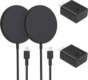 Wireless Charger for iPhone 16 15 Pro Max, 15w 2 Pack Compatible with Magsafe Charger for iPhone 16 15 Pro Max/15 Pro/15/15 Plus/14/13/12 Series AirPods 3/2/Pro/Pro 2, with 20W USB C Wall Charger