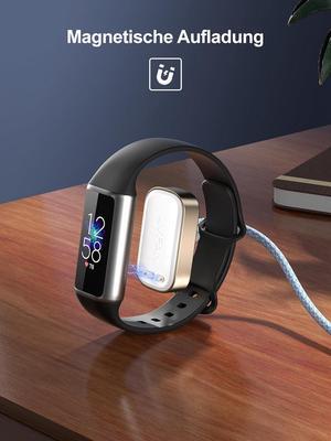 LVFAN Charger for Fitbit Charge 6 5 / Fitbit Luxe, Charger Cable Replacement Nylon Braided Cord Smartwatch Accessories, Charging Dock for Fitbit Charge 6 5 / Fitbit Luxe - 2 Pack