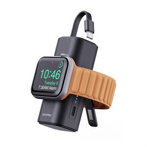 iWALK Portable Apple Watch Charger: 5000mAh 15W Fast Charging iWatch Power Bank Built-in USB-C Cable, Travel Battery Pack Accessories for Apple Watch Ultra/9/8/7/6/SE, iPhone 15 Plus/Pro Max, Android