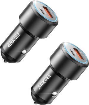 USB C Car Charger, 2 Pack PD 20W & QC 3.0 22.5W USB Car Fast Charger Plug, Mini Aluminum Alloy Cigarette Lighter Charging Adapter, Compatible with iPhone, Galaxy S22/21 Google Pixel 6