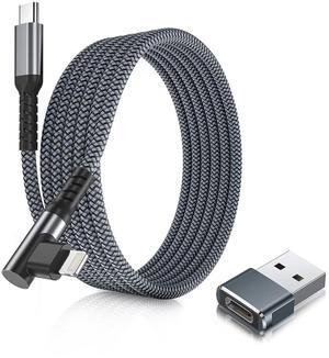 Basesailor iPad 8th 9th Generation Charger Cable Right Angle 3.3FT,90 Degree USB C to Lightning Cord with USB A Adapter,Fast Charging Power Cord for Apple iPhone 14 13 12 11 Max Plus XS XR X 8 7 6 SE