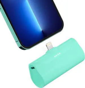 Small Portable Charger Blue 4800mAh Power Bank Ultra-Compact Little Battery Pack Compatible with iPhone 14/14 Pro Max/13/13 Pro Max/12/12 Pro Max/11 Pro/XS Max/XR/X/8/7/6/Plus Airpods and More