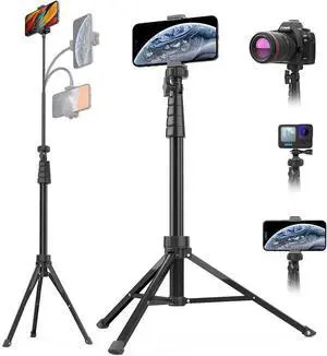 Aureday 88 Flexible Phone Tripod with 14.95 Gooseneck, Remote and Phone Holder, Overhead Cell Phone StandSelfie Stick for Video Recording, Compatible with iPhone Android Phone, Camera