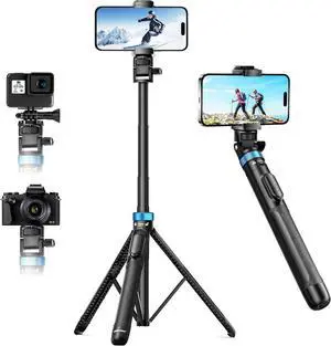 UBeesize 72" Phone Tripod - Tripod for iPhone & Selfie Stick with Phone Holder & Remote - Upgraded, Stable & Portable Stand for iPhone 16/15/14, Android, Cameras & Action Cams