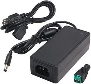 12V 5A Power Supply Adapter 100-240V AC to DC Converter with 5.5X 2.5/2.1mm Plug 12 Volt 5 Amp 4A 3A 2A 1A Switching Power Supply AC/DC Adapter for 12V 5050 3528 LED Strip Module Light
