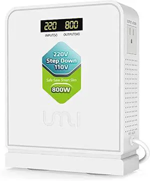 UMI Step Down Voltage Converter 800 Watts 220V to 110V for US Canada Japan Electrical Appliances Use in Europe and Asia 220-240v Power System - Adopt Toroidal Transformer - Stable and Safe