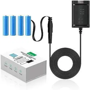 Lenink Adjustable AC Power Supply Adapter for 2 AA 3 AA 4 AA Batteries, 3V, 4.5V, 6V, AA Battery Replacement Adapter for LED Lights, Decorations (Black)