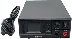 Switching Power Supply DWC30WIN, Universal Compact 13.8 Volt DC 110V AC Home Lab AC-DC Converter Power Supply for CB/HAM Radio Mobile, Output Current 30A(Max), Liquid-Crystal Display Switching Power Supply DWC30WIN, Universal Compact 13.8 Volt DC 110V AC Home Lab AC-DC Converter Power Supply for CB/HAM Radio Mobile, Output Current 30A(Max), Liquid-Crystal Display