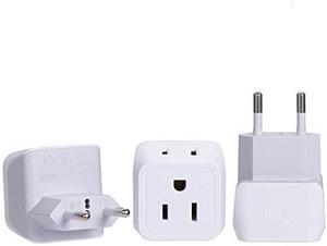 Ceptics Turkey, Egypt, Iceland Travel Adapter Plug - Type C - Europe - 2 In 1 - Light Weight - Perfect for Cell Phones, Chargers, Cameras and More