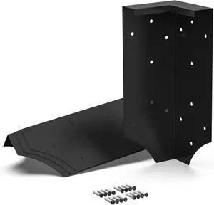 Raised Garden Bed Corner Brackets with Securing Lip | Fits Lumber up to 2 Inch x 12 Inch in Size | Set of 4 | DIY Flower or Vegetable Garden | Black