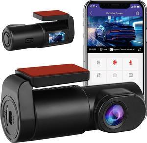 NICEWIN Dash Cam Front - 32GB SD Card Mini WiFi Dash Cam for Cars 1080P 140° Wide-Angle Super Night Vision|Loop Recording|App Control