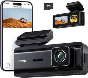 Dash Cam 2.5K WiFi, Dash Camera for Cars with 32GB Card, Mini Dashcam Car Camera, Night Vision,Voice Control, 24H Parking Mode, WDR, Loop Recording, G-Sensor, Support 128GB Max
