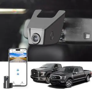 Front 4K & Rear 1080P Dash Cam fit for Ford F150 2013-2017 F250/F350 Super Duty 2015-2019 XLT Lariat King Ranch Raptor Limited Platinum(Model B), Free App & WiFi, 128GB Card