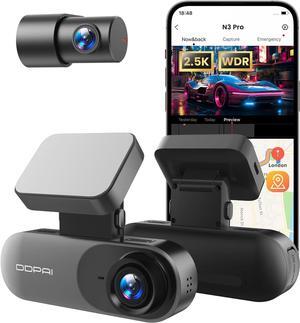 DDPAI 2.5K Dash Cam Front and Rear, 1600P+1080P Dual Dash Camera for Cars with APP, Built-in WiFi, Night Vision, 140° Wide Angle, WDR, 24H Parking Mode, G-Sensor, Support 256GB Max TF Card, N3 Pro