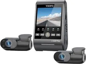 VIOFO A229 Plus 3 Channel Dash Cam, Dual STARVIS 2 Sensors, 3-Channel HDR, 1440P+1440P+1080P Front Inside and Rear Car Camera, 5GHz Wi-Fi, Voice Control, Ultra-Precise GPS, 24 Hours Parking Mode