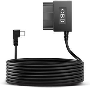 YKT Dash Cam OBD Hardwire Kit, Dash Camera Power Cable Type C Port 11.6-16V to 5V/2.5A with Low Voltage Protection 24h Parking Monitor for Dashcam, GPS (Type-C) (Fit for All Dash Cam)