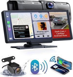 BlackboxMyCar S-Drive 10.26" Android Auto and Apple CarPlay Display with 1080p Front Dashcam, 1080p Backup Camera for Car, Bluetooth, Wireless CarPlay Screen for Car, 64GB microSD Card Included