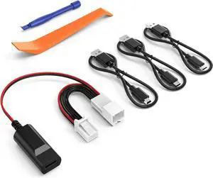 Dash Cam Power Adapter 10 PIN Type B for Toyota, Lexus, Subaru Models - Rearview Mirror Compatible With 3 USB Cable
