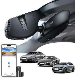 Front 4K & Rear 1080p Dash Cam fit for Audi (Model A) 2019 2020 2021 2022 2023 2024 A4 A6 Allroad A3 A5 Q5 S4 S6 Q7 A8 S8 TT A7 S5 Q3 S3 S7 RS3 RS5 RS6 e-tron, OEM Look, WiFi & App, 128GB Card