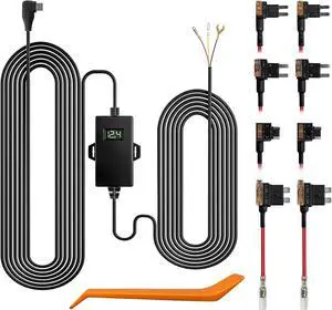 WOLFBOX USB C Acc Hardwire Kit for G850PRO/G840S/G900/G850/G930/G840H/i07/i17/X5, Hard Wire Car Charger Cable Kit 12V- 24V to 5V for Dash Cameras with Battery Drain Protection