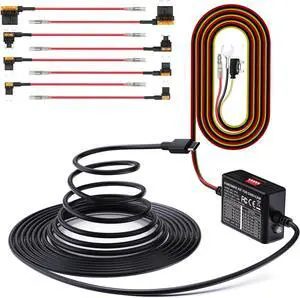 Vantrue 3-Lead Acc 14.8ft Type C USB Hardwire Kit for Dash Cam, 5 Low Voltage Protection Options with Shifting Gear for Parking Mode, 12V-24V to 5V for E1 Pro,N4,N4 Pro,N5,N5S,E360/ACE,S1 Pro,N2X,E2