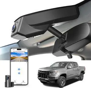 Front 4K & Rear 1080p Dash Cam Custom fit for Chevy Colorado 2015-2022 Select Base WT LT Z71 ZR2(Model A), Integrated OEM Look, UHD 2160P Video, WiFi and App, 128GB Card