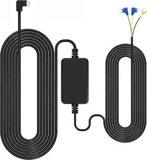 GKU Dash Cam Hardwire Kit, Acc Hard Wire Car Camera Charger Cable Kit 12V- 24V to 5V Car Dash Camera Charger Power Cord with Battery Drain Protection (Hardwire kit)