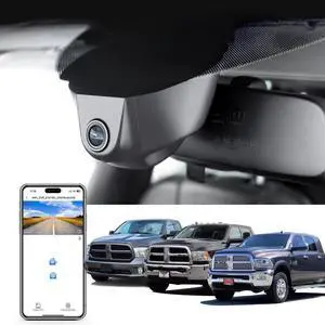 4K Dash Cam Custom fit for 4th Gen Dodge RAM 1500/2500/3500 2013 2014 2015 2016 2017 2018,(Model A),Check Model Carefully, UHD 2160P Video, App & WiFi, 128GB Card
